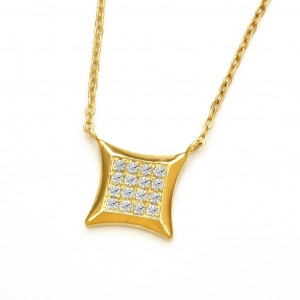 Zlatý dámsky náhrdelník AUDREY K04.009.E1B Briliant