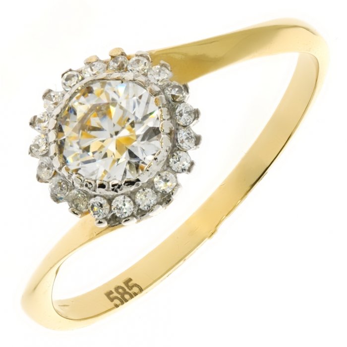 Zlatý dámsky prsteň K11.028.A1