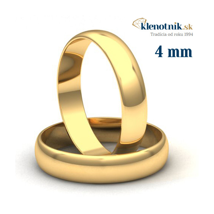 Zlaté obrúčky K50.410.A1 širka 4 mm