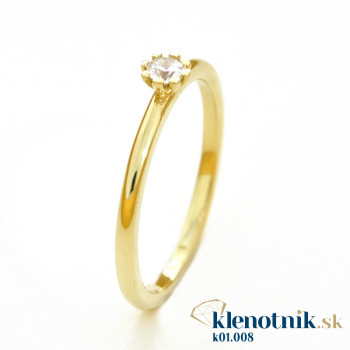 Zlatý dámsky prsteň DAISY K01.008.A1