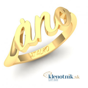 Zlatý dámsky prsteň ÁNO K07.001.A1