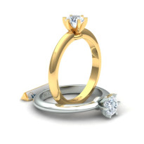 Zlatý dámsky briliantový prsteň LUTSI K01.002.A1B