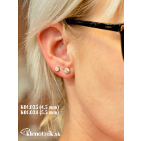 Zlaté dámske náušnice K01.034.B2 JULIANA (5,5 mm)