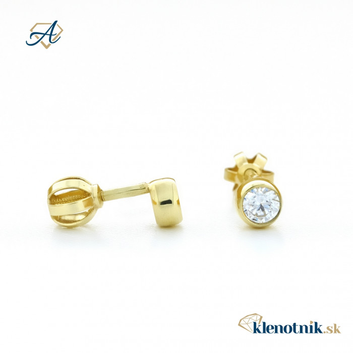 Zlaté dámske náušnice K01.035.B1 JULIANA (4,5 mm)