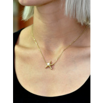 Zlatý dámsky náhrdelník K01.037.E1 PEARL STARFISH