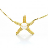 Zlatý dámsky náhrdelník K01.037.E1 PEARL STARFISH