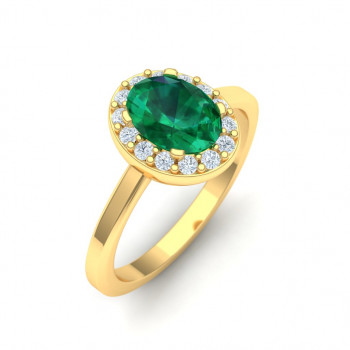 Zlatý dámsky prsteň SPLENDORA GREEN K02.013.A1