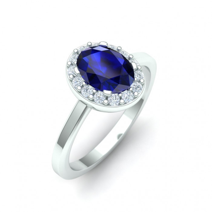 Zlatý dámsky prsteň SPLENDORA BLUE K02.013.A2