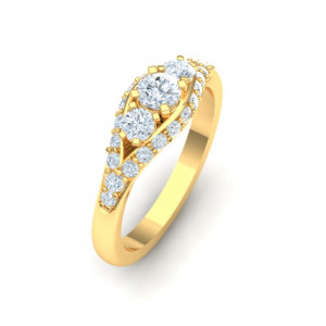 Zlatý dámsky prsteň QUEEN K02.024.A1