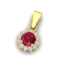 Zlatý dámsky prívesok LUMINA RED K02.043.C1.RED