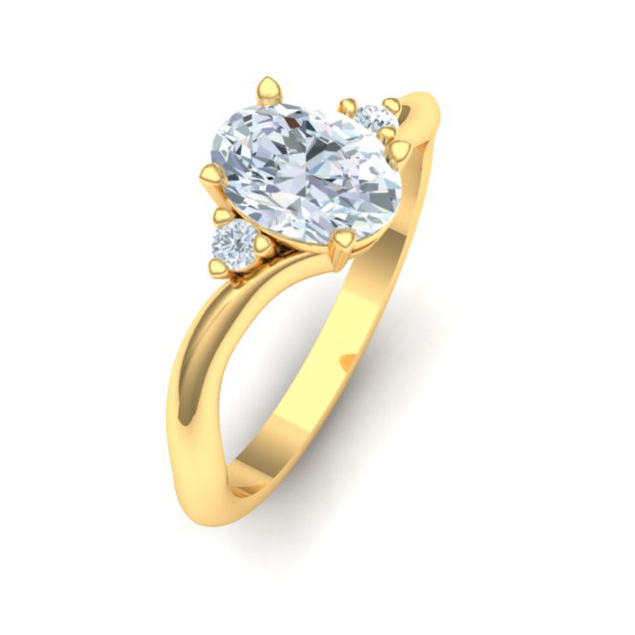 Zlatý dámsky prsteň OXANA K02.011.A1.BIE