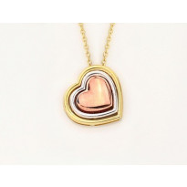 Zlatý dámsky náhrdelník TRIPLE HEART K49.100.E3 TRIPLE HEART