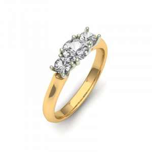 Zlatý dámsky prsteň TRIA K03.004.A1
