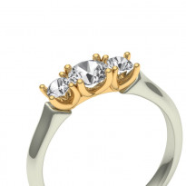 Zlatý dámsky prsteň TRIA K03.004.A2