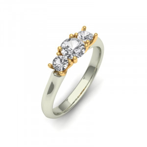 Zlatý dámsky prsteň TRIA K03.004.A2