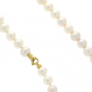Zlatý dámsky perlový náhrdelník MILUNA K07.052.E1