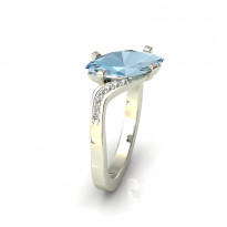 Zlatý dámsky prsteň CHARLOTTE BLUE K02.004.A2