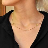 Zlatý dámsky náhrdelník SAINT K49.103.E1 SAINT