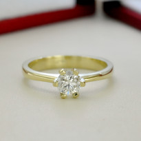 Zlatý dámsky briliantový prsteň LUTSI K01.002.A1B