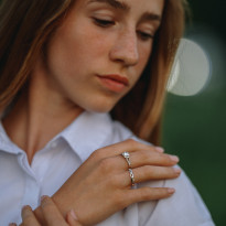 Zlatý dámsky prsteň WEDDING K02.052.W2