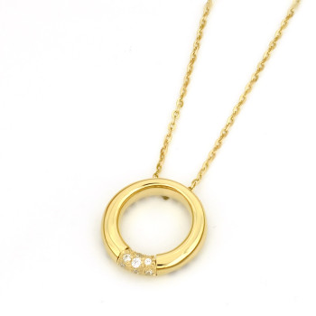 Zlatý dámsky náhrdelník LUNA K38.002.E1