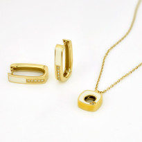 Zlatý dámsky náhrdelník MIA WHITE K38.003.E1