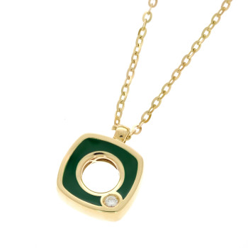 Zlatý dámsky náhrdelník MIA GREEN K38.003.ZEL.E1