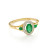 Zlatý dámsky briliantový prsteň so smaragdom K38.014