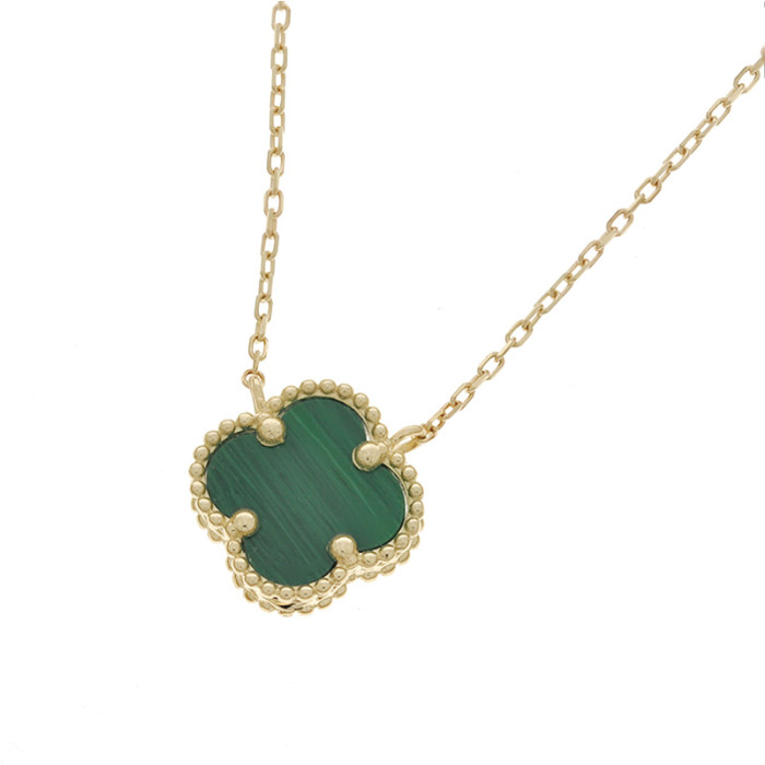 Zlatý dámsky náhrdelník  K38.005.E1.ZEL CLOVER