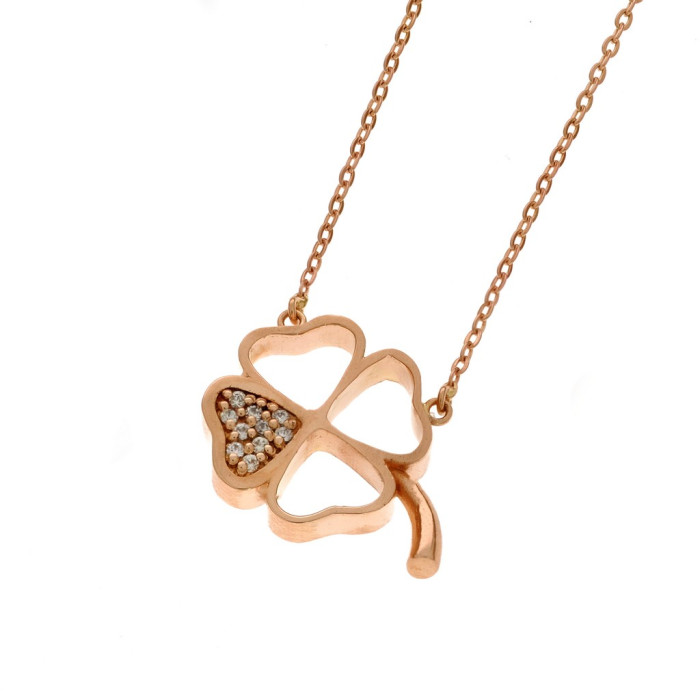 Zlatý dámsky náhrdelník CLOVER K04.059.E4 CLOVER