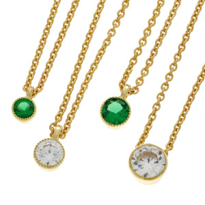 Zlatý dámsky náhrdelník Solitaire K01.070.E1 Solitaire