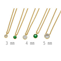 Zlatý dámsky náhrdelník Solitaire K01.070.E1 Solitaire