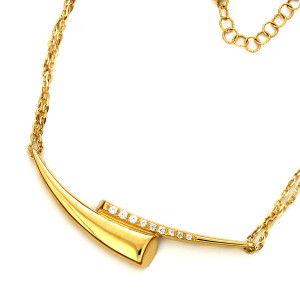 Zlatý dámsky náhrdelník K38.008.E1
