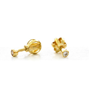 Zlaté dámske náušnice K01.041.B1 DIANA (2 mm)