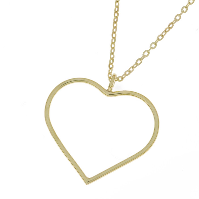 Zlatý dámsky náhrdelník K01.071.E1 HEART (450 mm)