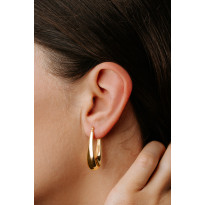 Zlaté dámske náušnice K38.020M.B1 (33 mm)
