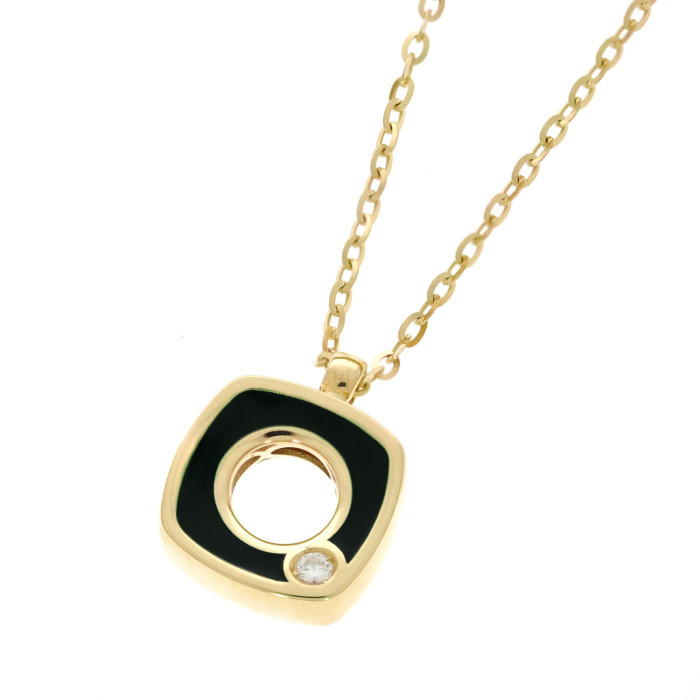 Zlatý dámsky náhrdelník MIA BLACK K38.003.CIE.E1
