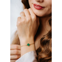Zlatý dámsky náramok  K38.005.F1.ZEL CLOVER