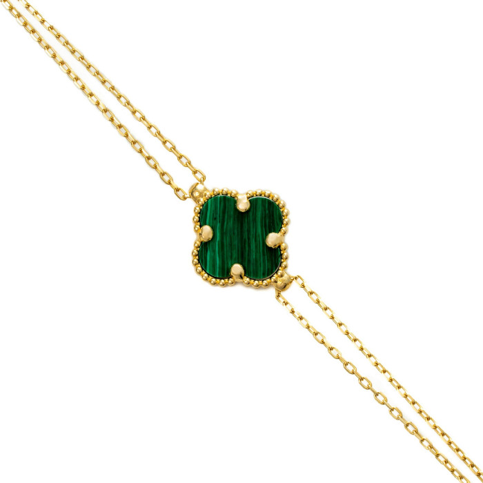 Zlatý dámsky náramok  K38.005.F1.ZEL CLOVER