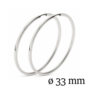 Zlaté dámske náušnice kruhy 33 mm - K30.579.B2 (štvorcový prierez)