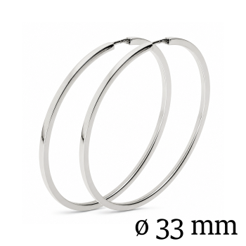Zlaté dámske náušnice kruhy 33 mm - K30.579.B2 (štvorcový prierez)