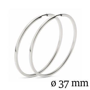 Zlaté dámske náušnice kruhy 37 mm - K30.580.B2 (štvorcový prierez)
