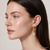 Zlaté dámske náušnice GULIKA K05.029.B1  (priemer 27,0 mm) GULIKA