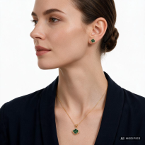 Zlaté dámske náušnice CLOVER K02.102.B1